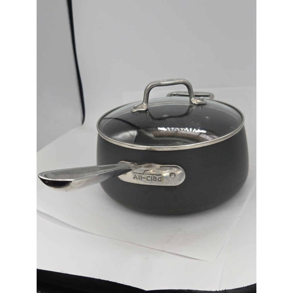 All-Clad HA1 Hard Anodized Nonstick Sauce Pan 3.5 Quart Induction Gas Electric